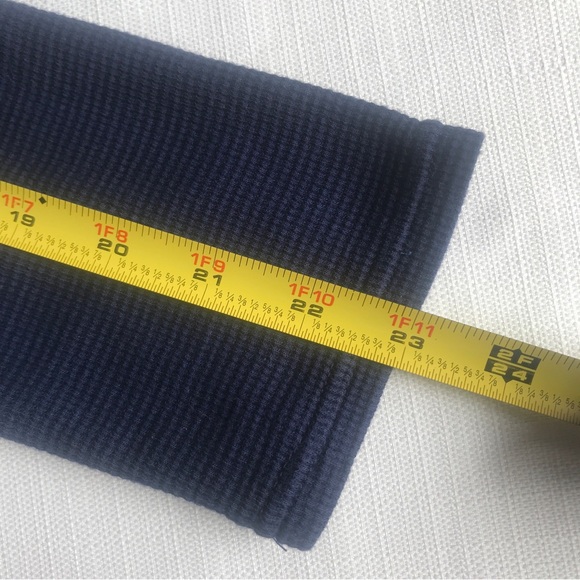 Soft Surroundings Dark Blue Waffle Knit Tunic Top/ Mini Dress Size Small Pockets - Picture 15 of 16